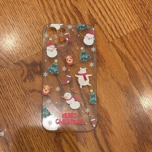 Christmas Themed Clear Phone Case for iPhone 13